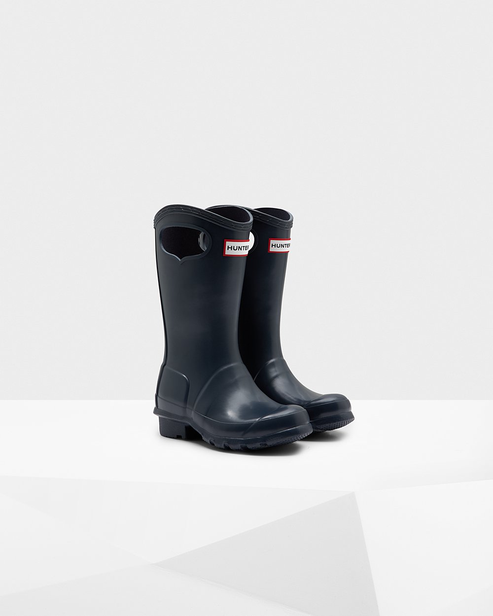 Bottes de Pluie Hunter Original Grab Handle Enfant Bleu Marine ACWVSEU-62